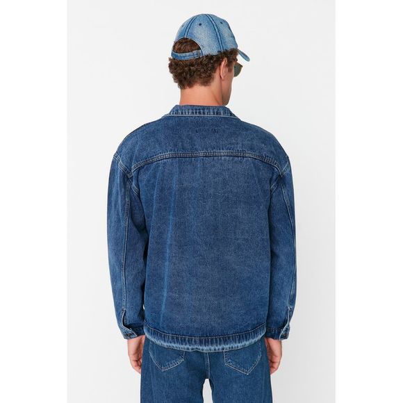 NWT Trendyol Men Regular fit Shirt collar Denim Jacket - Picture 5 of 11